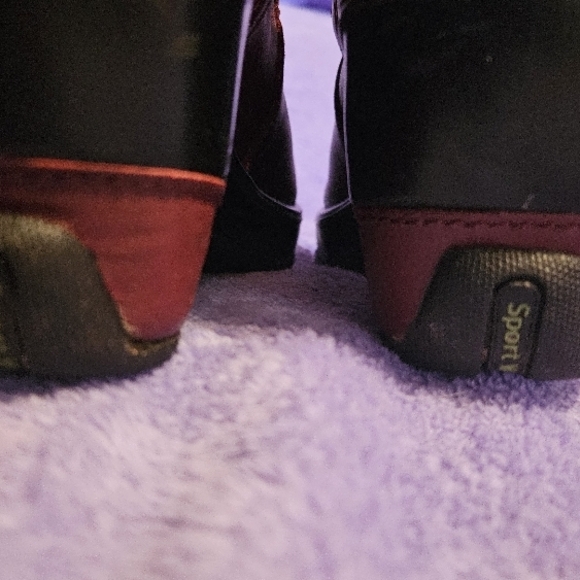 JAMBU CAMBRIDGE Maroon Leather Clogs sz9 - Picture 6 of 15